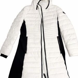 Calvin Klein White and Black Puffer Jacket